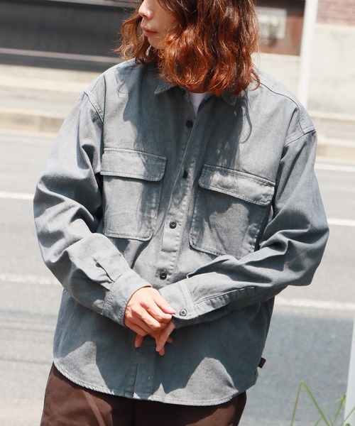ROKX/ロックス INDIGO HEMP SHIRT L/S シャツ（シャツ/ブラウス