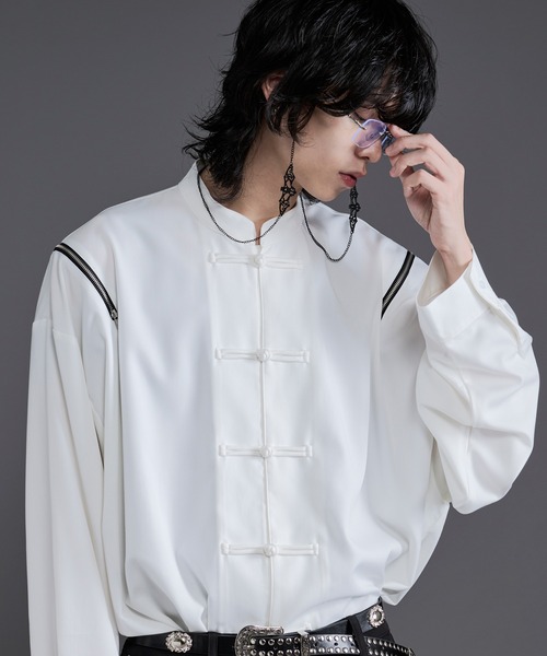 Ellno Loset（エルノロゼット）の「ショルダージップチャイナシャツ