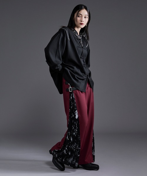 Ellno Loset(エルノロゼット)の「ショルダージップチャイナシャツ(シャツ/ブラウス・メンズ・オフホワイト/ブラック・MEDIUM/SMALL/LARGE)」の12枚目の写真