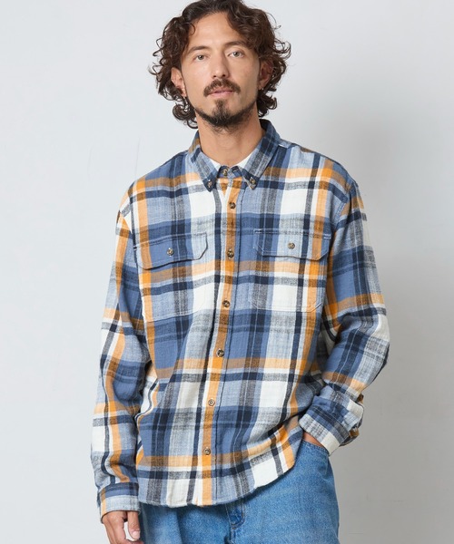 L.L.Bean(エルエルビーン)の「1912 フィールド・フランネル・シャツ、スライトリー・フィット(すっきりフィット) プラッド 米国フィット・レギュラー(シャツ/ブラウス・メンズ・ブルー系その他/ブラウン系その他/ブラウン系その他2/ブルー系その他2/グリーン系その他・MEDIUM/LARGE/SMALL)」の4枚目の写真