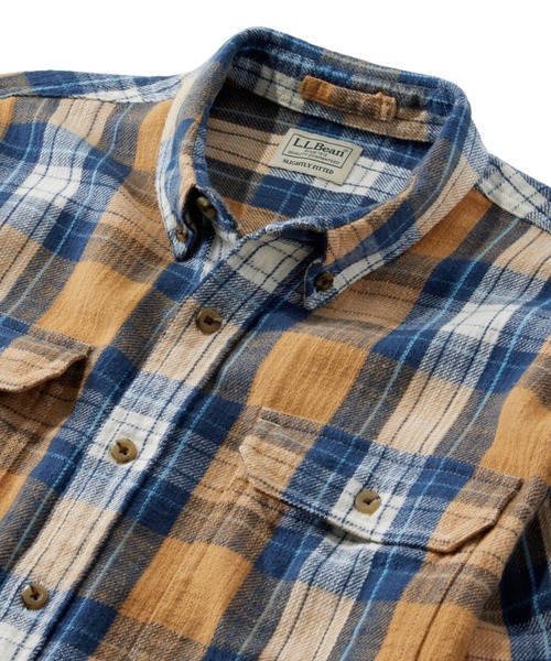 L.L.Bean(エルエルビーン)の「1912 フィールド・フランネル・シャツ、スライトリー・フィット(すっきりフィット) プラッド 米国フィット・レギュラー(シャツ/ブラウス・メンズ・ブルー系その他/ブラウン系その他/ブラウン系その他2/ブルー系その他2/グリーン系その他・MEDIUM/LARGE/SMALL)」の6枚目の写真