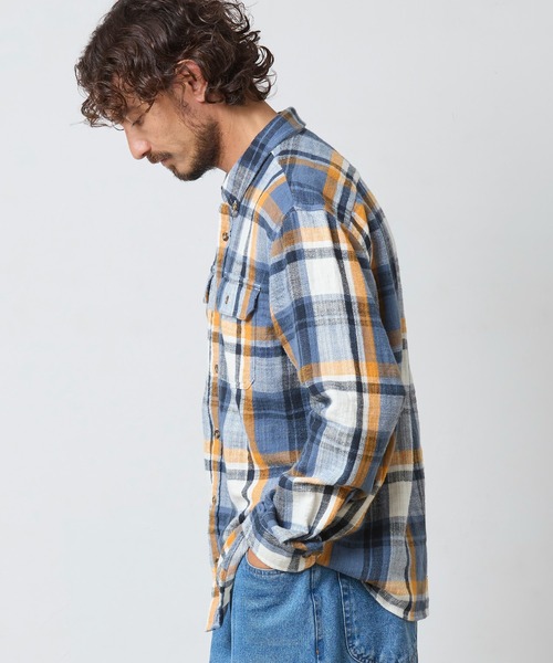 L.L.Bean(エルエルビーン)の「1912 フィールド・フランネル・シャツ、スライトリー・フィット(すっきりフィット) プラッド 米国フィット・レギュラー(シャツ/ブラウス・メンズ・ブルー系その他/ブラウン系その他/ブラウン系その他2/ブルー系その他2/グリーン系その他・MEDIUM/LARGE/SMALL)」の12枚目の写真
