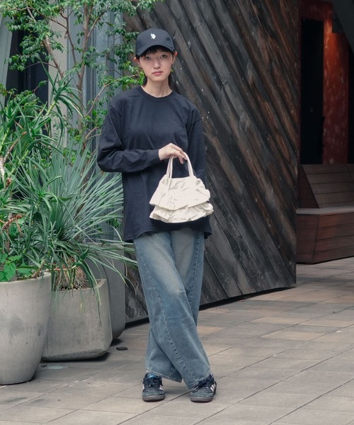 Lee(リー)の「【Lee/リー】フリル2WAYバッグ(ショルダーバッグ・レディース・ブラック/ホワイト/スミクロ・ONE SIZE)」の11枚目の写真