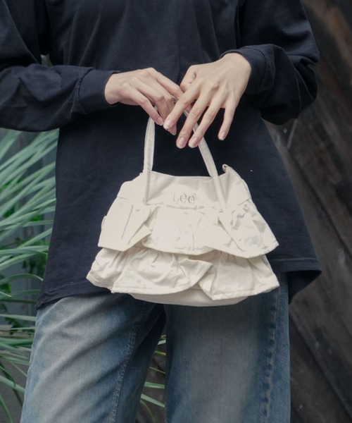 Lee(リー)の「【Lee/リー】フリル2WAYバッグ(ショルダーバッグ・レディース・ブラック/ホワイト/スミクロ・ONE SIZE)」の12枚目の写真
