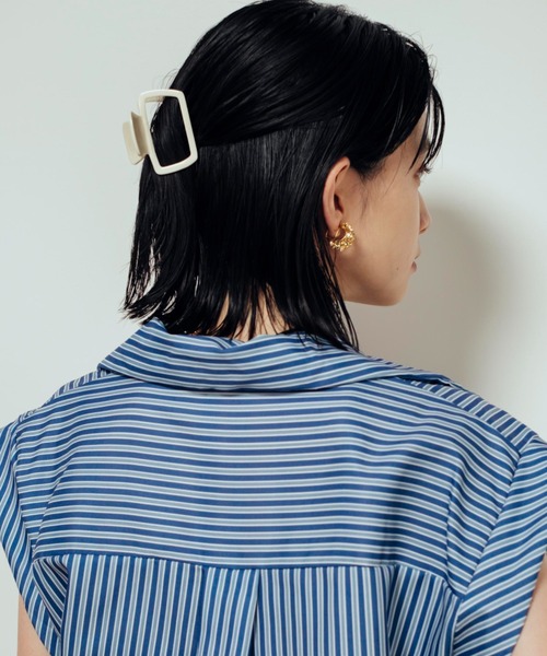 Shelly island（シェリーアイランド）の「アセチヘアクリップ（バレッタ/ヘアクリップ・レディース・グリーン/ブラウン/ホワイト・FREE）」の9枚目の写真