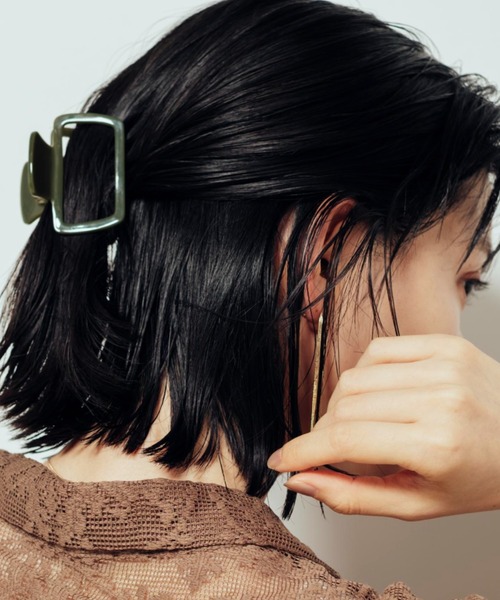 Shelly island（シェリーアイランド）の「アセチヘアクリップ（バレッタ/ヘアクリップ・レディース・グリーン/ブラウン/ホワイト・FREE）」の5枚目の写真