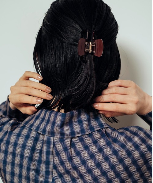 Shelly island（シェリーアイランド）の「アセチヘアクリップ（バレッタ/ヘアクリップ・レディース・グリーン/ブラウン/ホワイト・FREE）」の12枚目の写真