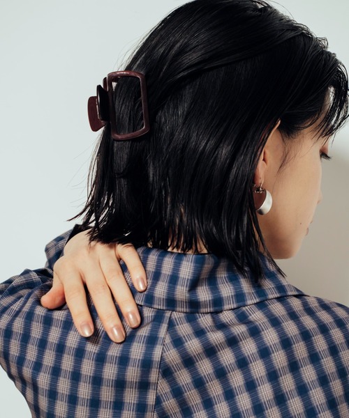 Shelly island（シェリーアイランド）の「アセチヘアクリップ（バレッタ/ヘアクリップ・レディース・グリーン/ブラウン/ホワイト・FREE）」の11枚目の写真