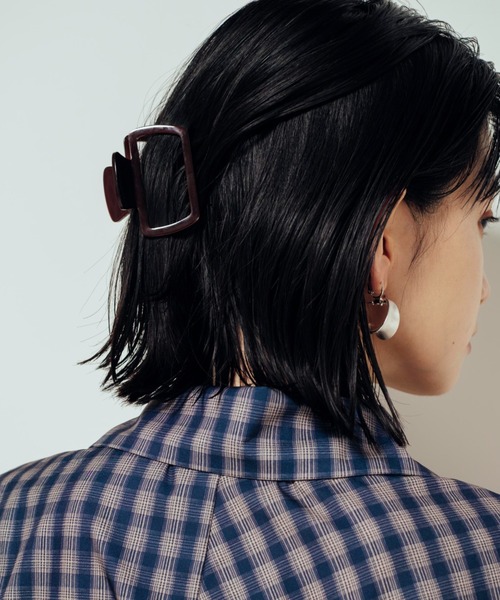 Shelly island（シェリーアイランド）の「アセチヘアクリップ（バレッタ/ヘアクリップ・レディース・グリーン/ブラウン/ホワイト・FREE）」の13枚目の写真