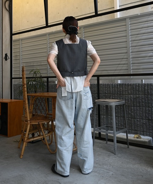 WILLFULLY(ウィルフリー)の「half sleeve sheer SH(シャツ/ブラウス・レディース・ベージュ系その他/チャコール・FREE)」の12枚目の写真