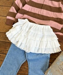 【KIDS】レイヤードティアードスカート