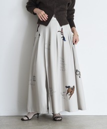 完売品 新品 Eimee Law テキストプリント プリーツスカート テキスト馬柄ptタックプリーツスカート Eimee Law│Eimee Law