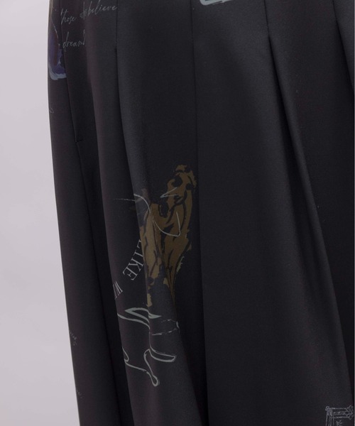 テキスト馬柄ptタックプリーツスカート Eimee Law│Eimee Law