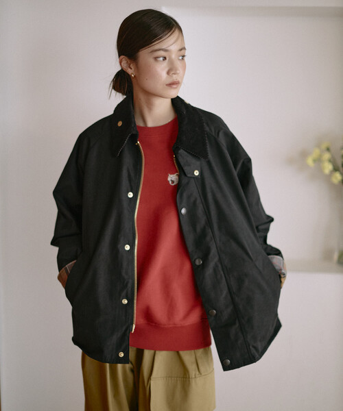 Barbour(バブアー)の「barbour/バブアー 別注 TRANSPORT / 252LCAS101 / トランスポート(ブルゾン・レディース・ブラック/オリーブ/ネイビー・34/36/38/40/42)」の5枚目の写真