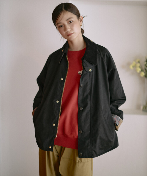 Barbour(バブアー)の「barbour/バブアー 別注 TRANSPORT / 252LCAS101 / トランスポート(ブルゾン・レディース・ブラック/オリーブ/ネイビー・34/36/38/40/42)」の6枚目の写真