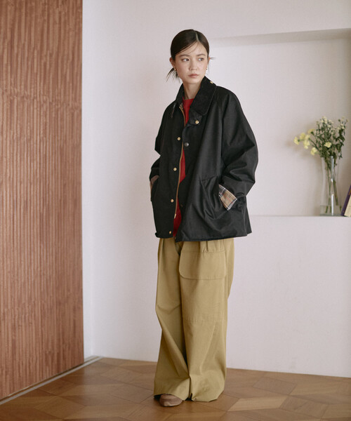希少 バブアー インターナショナル 別注 ノンワックス カーキ barbour
