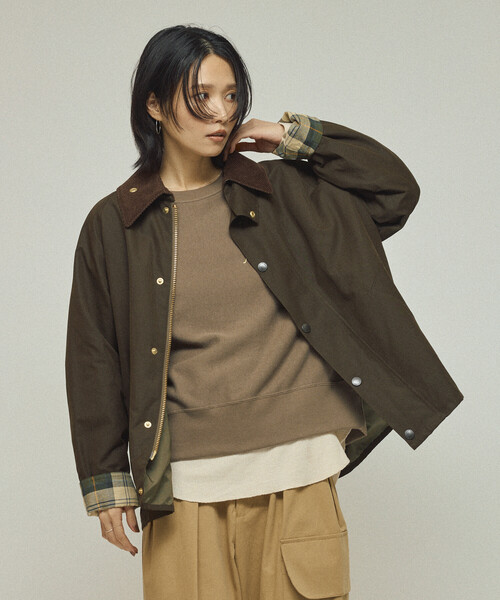 Barbour(バブアー)の「barbour/バブアー 別注 TRANSPORT / 252LCAS101 / トランスポート(ブルゾン・レディース・ブラック/オリーブ/ネイビー・34/36/38/40/42)」の22枚目の写真