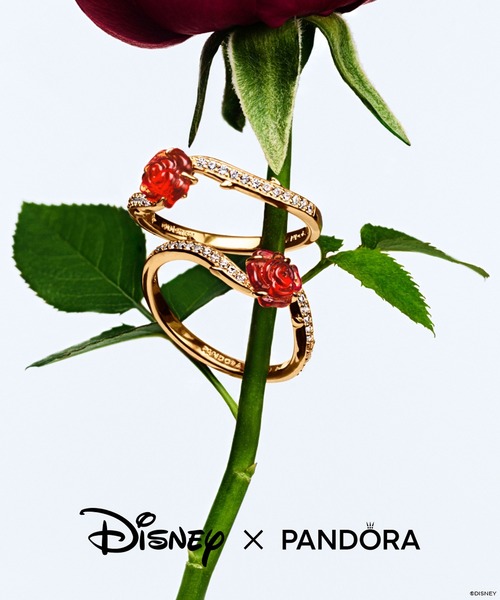 ディズニー 美女と野獣 ローズ ゴールドリング（リング）｜Pandora