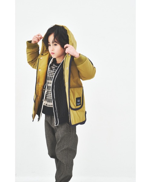 maarook（マルーク）の「タフタパイピング中綿ジャケット（その他アウター・キッズ・イエロー/ブラック・110cm/100cm/130cm/120cm/90cm）」の10枚目の写真