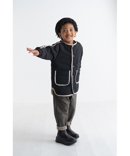 maarook（マルーク）の「タフタパイピング中綿ジャケット（その他アウター・キッズ・イエロー/ブラック・110cm/100cm/130cm/120cm/90cm）」の6枚目の写真