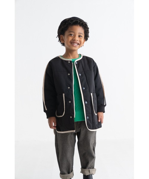 maarook（マルーク）の「タフタパイピング中綿ジャケット（その他アウター・キッズ・イエロー/ブラック・110cm/100cm/130cm/120cm/90cm）」の7枚目の写真