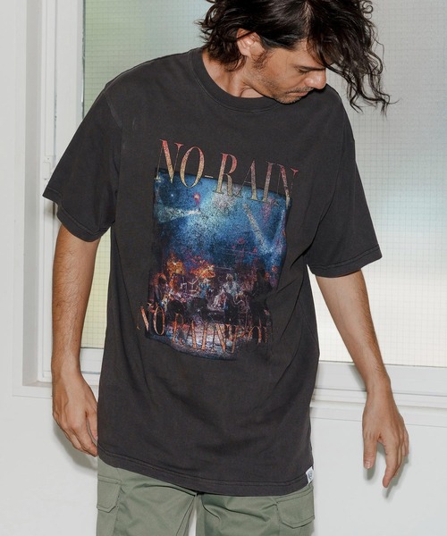 No Rain No Rainbow（ノーレインノーレインボー）の「mt9964-NR band T-shirt Tシャツ(NR25W-30)（Tシャツ/カットソー・メンズ・ベージュ/ネイビー/チャコール・S/M/L/XL）」の5枚目の写真