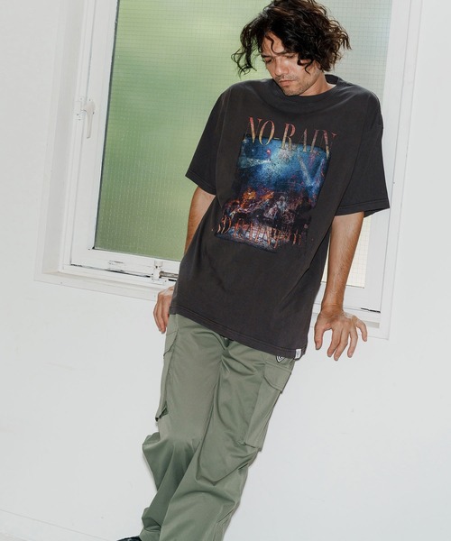 No Rain No Rainbow（ノーレインノーレインボー）の「mt9964-NR band T-shirt Tシャツ(NR25W-30)（Tシャツ/カットソー・メンズ・ベージュ/ネイビー/チャコール・S/M/L/XL）」の7枚目の写真
