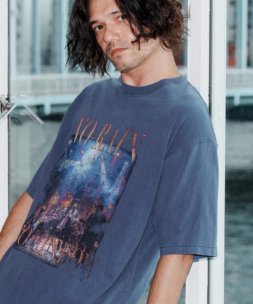 No Rain No Rainbow（ノーレインノーレインボー）の「mt9964-NR band T-shirt Tシャツ(NR25W-30)（Tシャツ/カットソー・メンズ・ベージュ/ネイビー/チャコール・S/M/L/XL）」の10枚目の写真