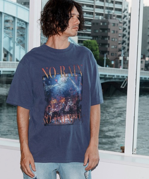 No Rain No Rainbow（ノーレインノーレインボー）の「mt9964-NR band T-shirt Tシャツ(NR25W-30)（Tシャツ/カットソー・メンズ・ベージュ/ネイビー/チャコール・S/M/L/XL）」の11枚目の写真