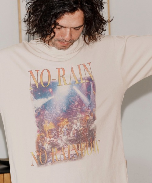 No Rain No Rainbow（ノーレインノーレインボー）の「mt9964-NR band T-shirt Tシャツ(NR25W-30)（Tシャツ/カットソー・メンズ・ベージュ/ネイビー/チャコール・S/M/L/XL）」の16枚目の写真