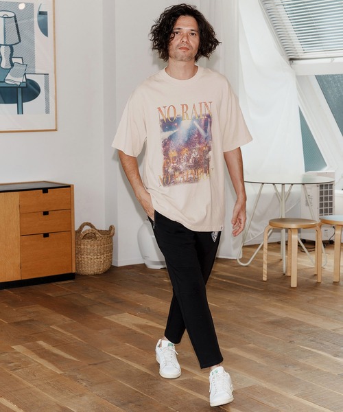 No Rain No Rainbow（ノーレインノーレインボー）の「mt9964-NR band T-shirt Tシャツ(NR25W-30)（Tシャツ/カットソー・メンズ・ベージュ/ネイビー/チャコール・S/M/L/XL）」の17枚目の写真