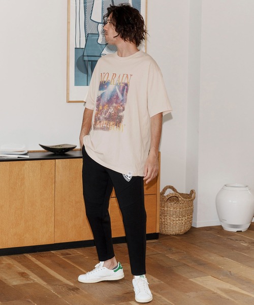No Rain No Rainbow（ノーレインノーレインボー）の「mt9964-NR band T-shirt Tシャツ(NR25W-30)（Tシャツ/カットソー・メンズ・ベージュ/ネイビー/チャコール・S/M/L/XL）」の19枚目の写真
