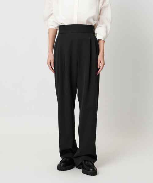 MARW UNITED ARROWS(マルゥ ユナイテッドアローズ)の「<MARW UNITED ARROWS>ハイウエスト タックパンツ(スラックス・レディース・ブラック/ライトグレー・38/36)」の1枚目の写真