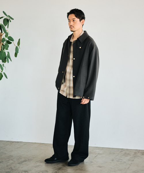 EDIFICE（エディフィス）の「2/30 ドライ ウール ツイル ブルゾン（その他アウター・メンズ・グリーン/ブラック・LARGE/MEDIUM/SMALL）」の22枚目の写真