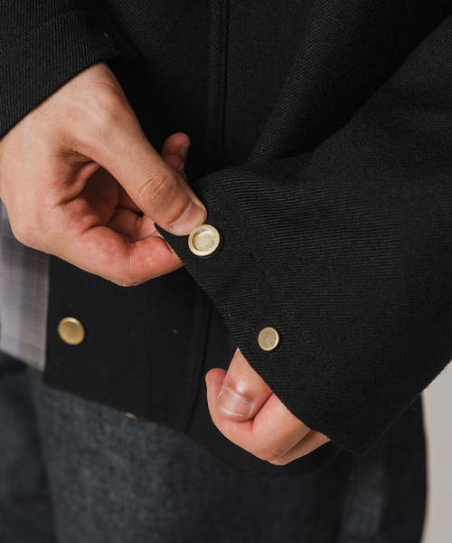 EDIFICE（エディフィス）の「2/30 ドライ ウール ツイル ブルゾン（その他アウター・メンズ・グリーン/ブラック・LARGE/MEDIUM/SMALL）」の7枚目の写真