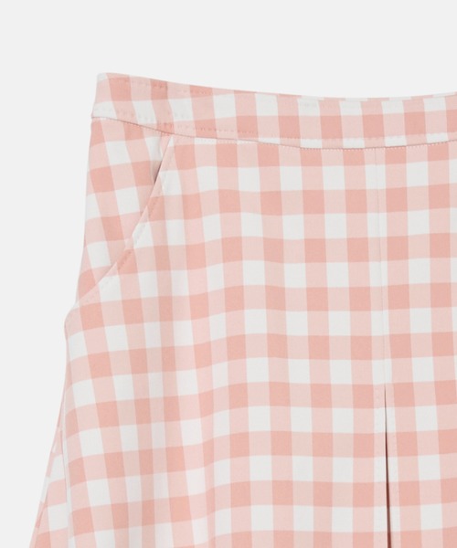 LE CIEL BLEU(ルシェルブルー)の「ギンガムプリントボンディドスカート / Gingham-Print Bonded Skirt(スカート・レディース・ピンク・38/36/34)」の8枚目の写真