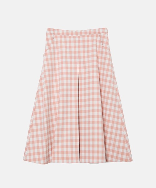 LE CIEL BLEU(ルシェルブルー)の「ギンガムプリントボンディドスカート / Gingham-Print Bonded Skirt(スカート・レディース・ピンク・38/36/34)」の7枚目の写真