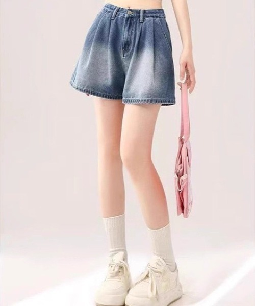 yuue' ( wear )（ユーイ）の「バックリボンデニムショートパンツ（デニムパンツ・レディース・ブルー・M/S/L）」の3枚目の写真