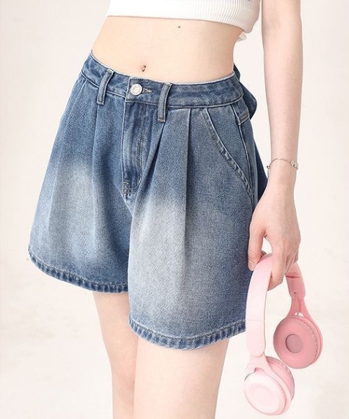 yuue' ( wear )（ユーイ）の「バックリボンデニムショートパンツ（デニムパンツ・レディース・ブルー・M/S/L）」の9枚目の写真
