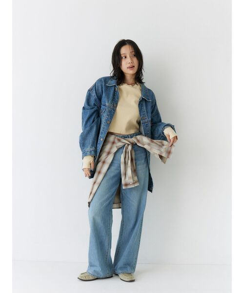 Ungrid(アングリッド)の「ビッグルーズチェックシャツ(シャツ/ブラウス・レディース・ブラウン/ネイビー・FREE)」の16枚目の写真