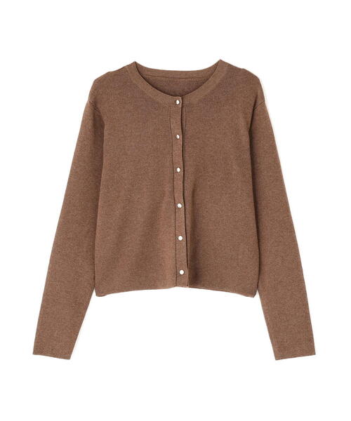 NATURAL BEAUTY BASIC(ナチュラルビューティーベーシック)の「◇ベーシックラメカーディガン(カーディガン/ボレロ・レディース・ブラウン/ピンク/グレー/オフホワイト・FREE)」の6枚目の写真