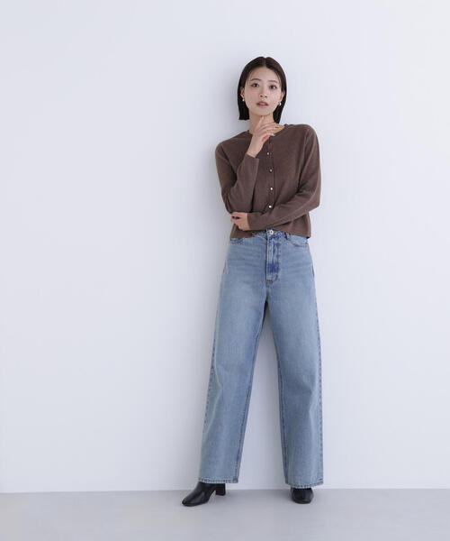 NATURAL BEAUTY BASIC(ナチュラルビューティーベーシック)の「◇ベーシックラメカーディガン(カーディガン/ボレロ・レディース・ブラウン/ピンク/グレー/オフホワイト・FREE)」の7枚目の写真