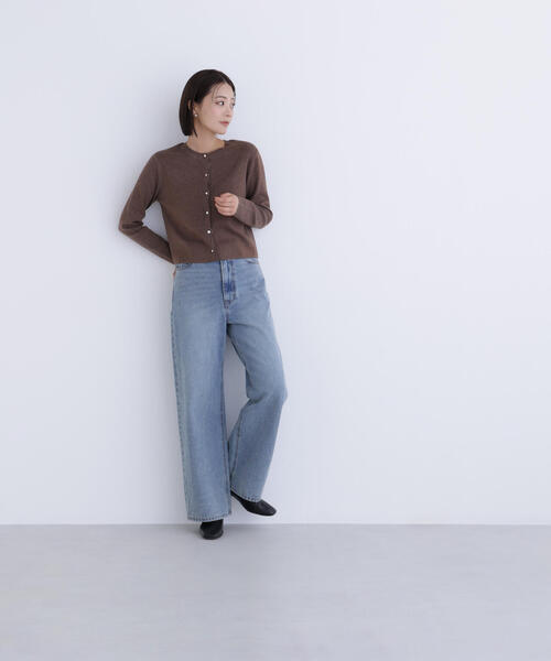 NATURAL BEAUTY BASIC(ナチュラルビューティーベーシック)の「◇ベーシックラメカーディガン(カーディガン/ボレロ・レディース・ブラウン/ピンク/グレー/オフホワイト・FREE)」の9枚目の写真