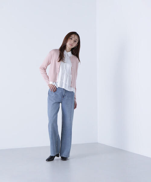 NATURAL BEAUTY BASIC(ナチュラルビューティーベーシック)の「◇ベーシックラメカーディガン(カーディガン/ボレロ・レディース・ブラウン/ピンク/グレー/オフホワイト・FREE)」の22枚目の写真