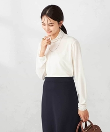 シアーストレッチハイネックトップス