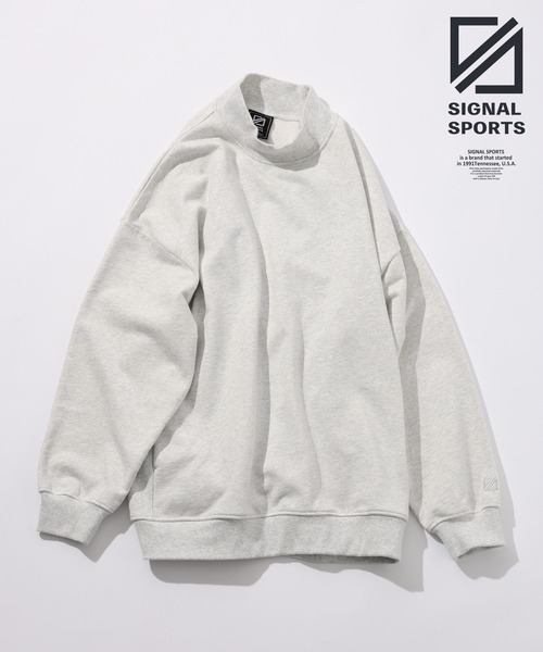 SIGNAL SPORTS(シグナルスポーツ)の「【SIGNAL SPORTS】heavy weight sweat mock neck/13oz ヘビーウェイトスウェットモックネック(スウェット・メンズ・ネイビー/その他4・LARGE/MEDIUM)」の2枚目の写真