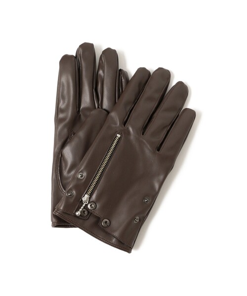 BEAMS(ビームス)の「ダブル ライダース グローブ(手袋・メンズ・ブラック/ブラウン・ONE SIZE)」の2枚目の写真