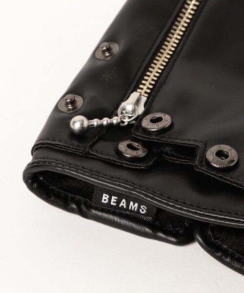 BEAMS(ビームス)の「ダブル ライダース グローブ(手袋・メンズ・ブラック/ブラウン・ONE SIZE)」の7枚目の写真