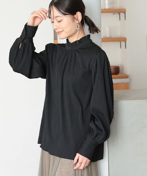 n'OrLABEL（ノアールレーベル）の「『楊柳カットブラウス』（シャツ/ブラウス・レディース・ブラック/アイボリー・2/1）」の15枚目の写真