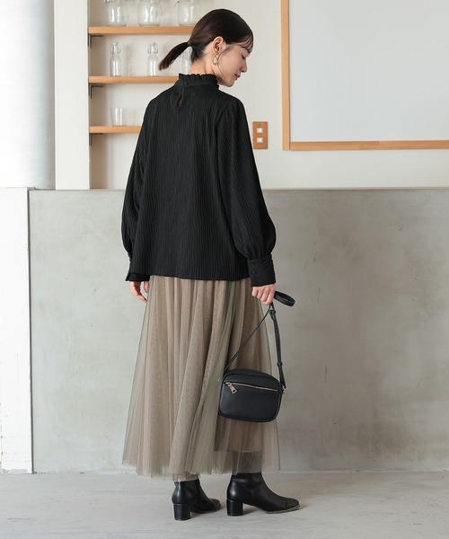 n'OrLABEL（ノアールレーベル）の「『楊柳カットブラウス』（シャツ/ブラウス・レディース・ブラック/アイボリー・2/1）」の19枚目の写真